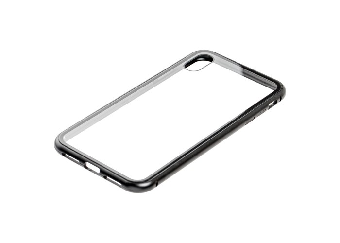 Чехол для iPhone Xs Max Magnetic with glass черный