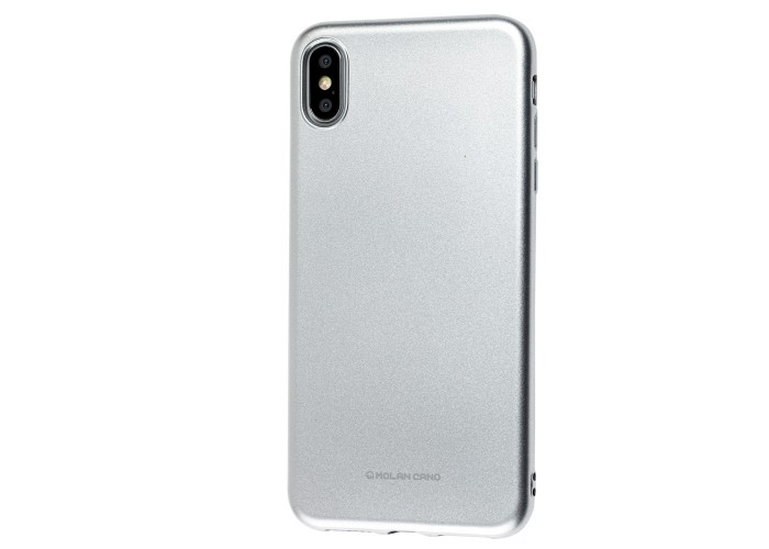 Чехол для iPhone Xs Max Molan Cano Jelly глянец серебристый