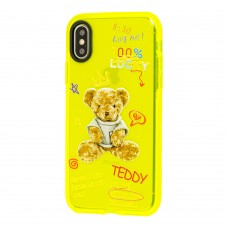 Чехол для iPhone Xs Max Neon print Teddy