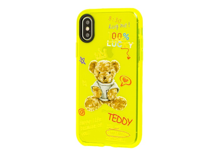 Чехол для iPhone Xs Max Neon print Teddy