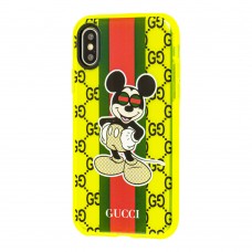 Чехол для iPhone Xs Max Neon print Микки Маус