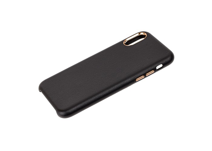 Чехол для iPhone Xs Max Soft Leather черный