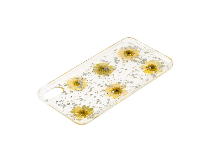 Чехол гербарий для iPhone Xs Max желтый