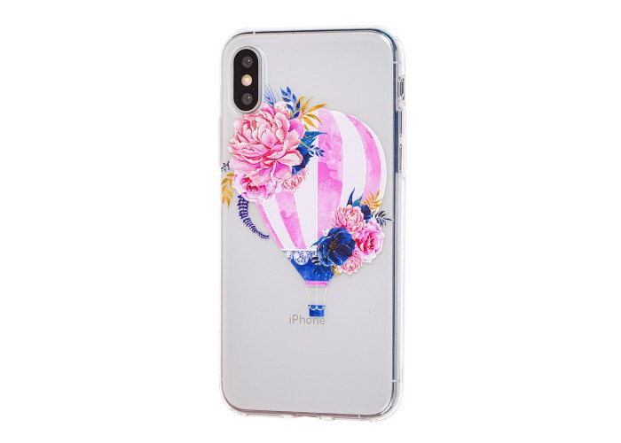 Чехол силиконовый для iPhone X / Xs воздушный шар