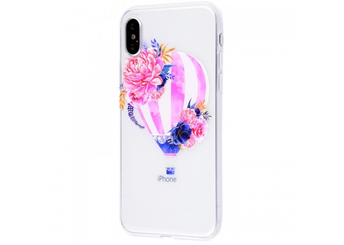 Чехол силиконовый для iPhone X / Xs воздушный шар