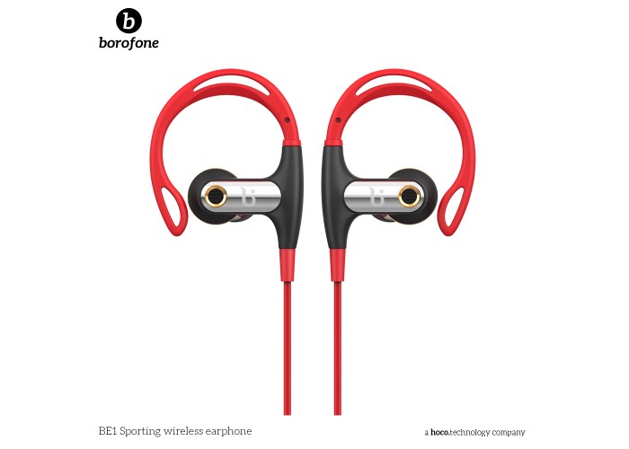 Гарнитура Bluetooth Borofone BE1 Sport красный