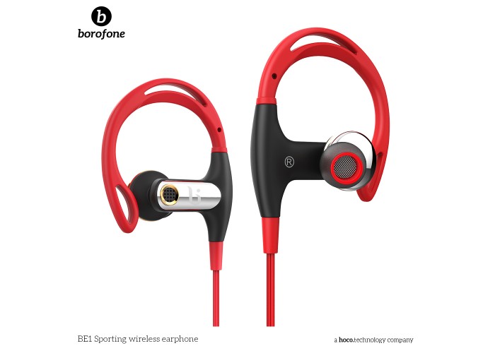 Гарнитура Bluetooth Borofone BE1 Sport красный