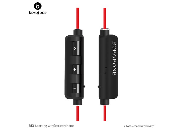 Гарнитура Bluetooth Borofone BE1 Sport красный