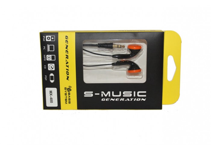 Наушники S-Music MX-400 Orange 3.5 generation