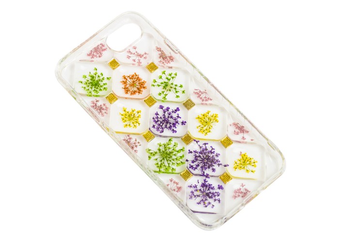 3D чехол для iPhone 6 / 7 / 8 Flowers укроп