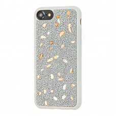 Чехол Bling pearl для iPhone 6 / 7 / 8 diamonds серебристый