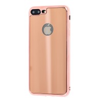 Чехол Glossy Stripe для iPhone 7 Plus / 8 Plus розовый