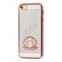Чехол Kingxsbar для iPhone 5 жемчуг со стразами розовое золото