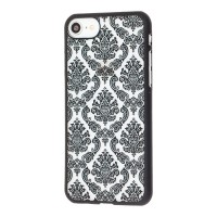 Чехол Luoya для iPhone 7 / 8 soft touch черный с узорами