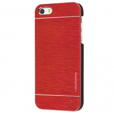 Чехол Motomo для iPhone 5 протиударный с металлом красный