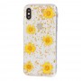 Чехол Nature Flowers для iPhone X / Xs гербарий желтый