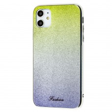 Чехол для iPhone 11 Ambre Fashion лимонно / серебристый