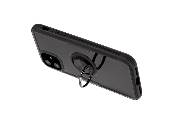 Чехол для iPhone 11 Deen CrystalRing с кольцом черный
