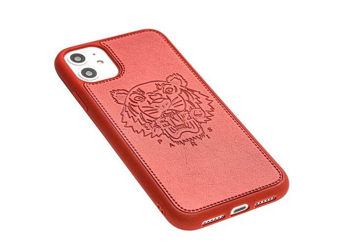 Чехол для iPhone 11 Kenzo leather красный