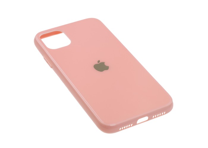 Чехол для iPhone 11 New glass розовый