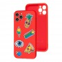 Чехол для iPhone 11 Pro Wave Fancy color style pineapple / red