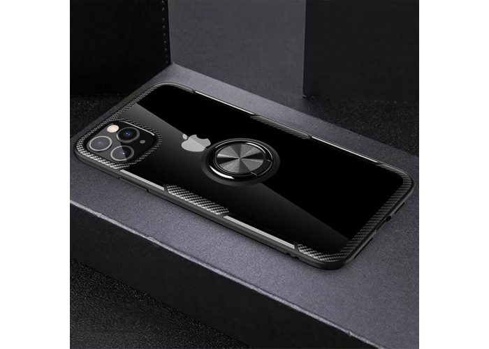 Чехол для iPhone 12 Pro Max Deen CrystalRing с кольцом черный