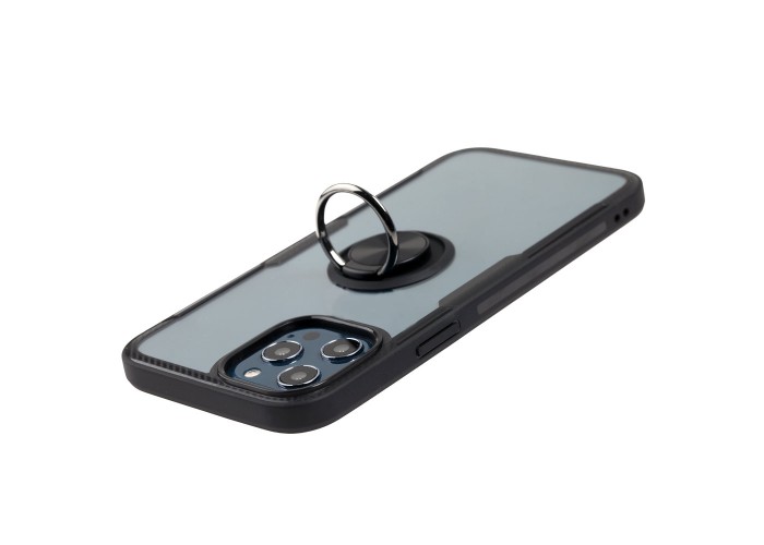 Чехол для iPhone 12 Pro Max Deen CrystalRing с кольцом черный