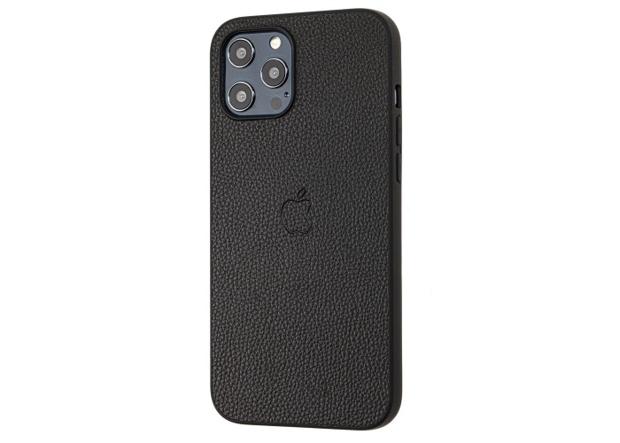 Чехол для iPhone 12 Pro Max Leather cover черный