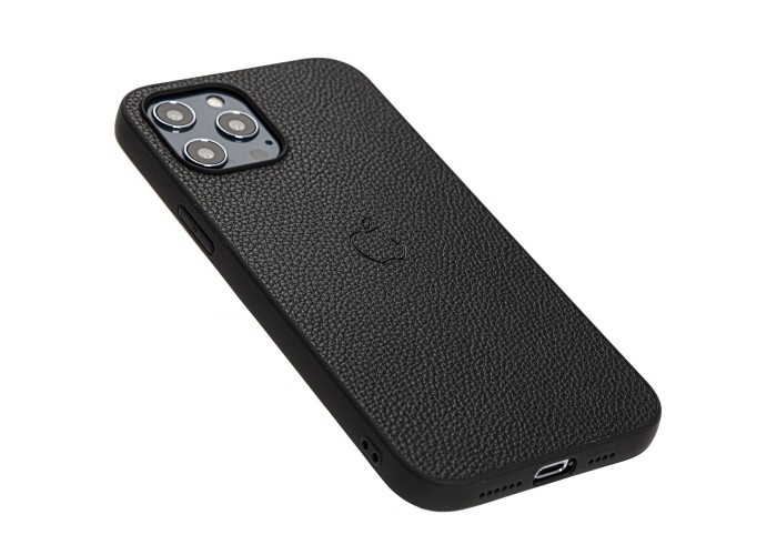 Чехол для iPhone 12 Pro Max Leather cover черный