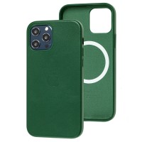 Чехол для iPhone 12 Pro Max Leather with MagSafe forest green