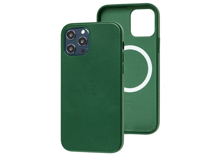 Чехол для iPhone 12 Pro Max Leather with MagSafe forest green
