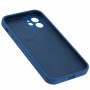 Чехол для iPhone 12 Silicone Slim Full camera blue cobalt