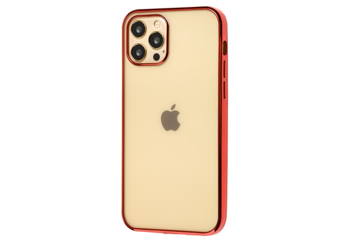 Чехол для iPhone 12 / 12 Pro Glossy edging красный