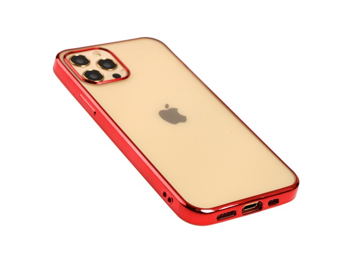 Чехол для iPhone 12 / 12 Pro Glossy edging красный