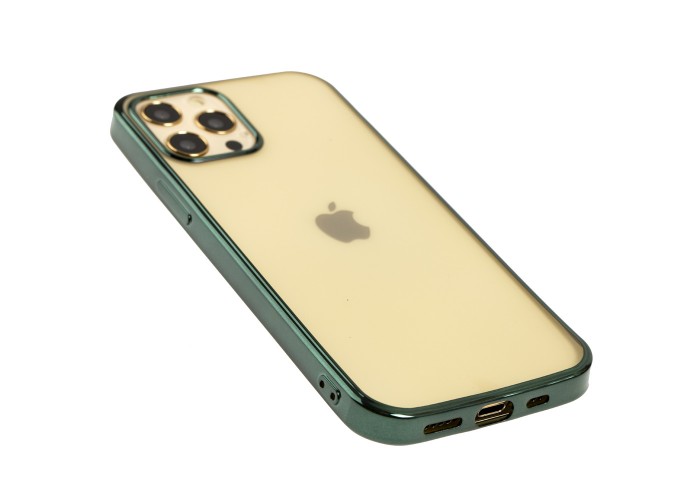Чехол для iPhone 12 / 12 Pro Glossy edging темно-зеленый