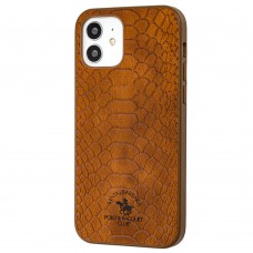 Чехол для iPhone 12 / 12 Pro Polo Knight (Leather) коричневый