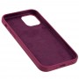 Чехол для iPhone 12 / 12 Pro Silicone Full бордовый / maroon