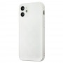 Чехол для iPhone 12 mini glass LV белый