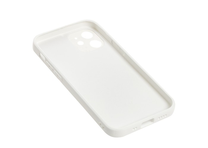Чехол для iPhone 12 mini glass LV белый