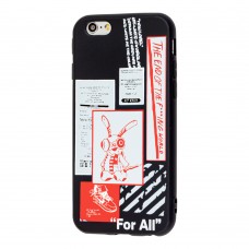 Чехол для iPhone 6 / 6s Smoothy print off-white rabbit