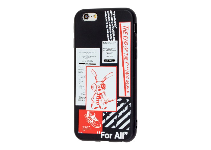 Чехол для iPhone 6 / 6s Smoothy print off-white rabbit