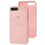 Чехол для iPhone 7 Plus / 8 Plus Alcantara 360 розовый песок