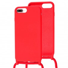 Чехол для iPhone 7 Plus / 8 Plus Lanyard without logo rose red