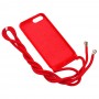 Чехол для iPhone 7 Plus / 8 Plus Lanyard without logo rose red