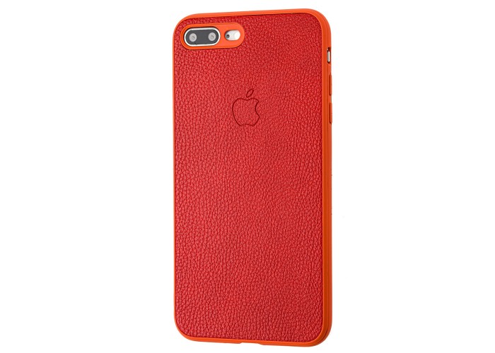 Чехол для iPhone 7 Plus / 8 Plus Leather cover красный