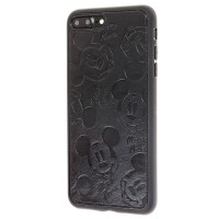 Чехол для iPhone 7 Plus / 8 Plus Mickey Mouse leather черный