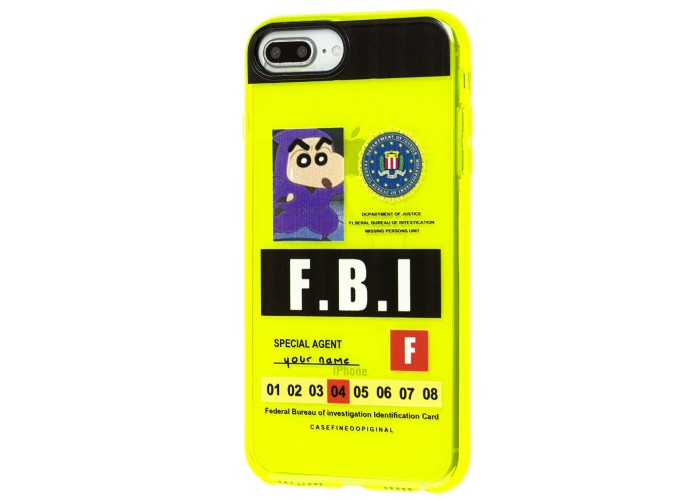 Чехол для iPhone 7 Plus / 8 Plus Neon print FBI