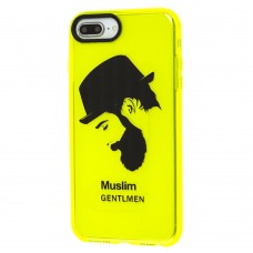 Чехол для iPhone 7 Plus / 8 Plus Neon print gentlmen