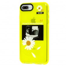Чехол для iPhone 7 Plus / 8 Plus Neon print ромашка