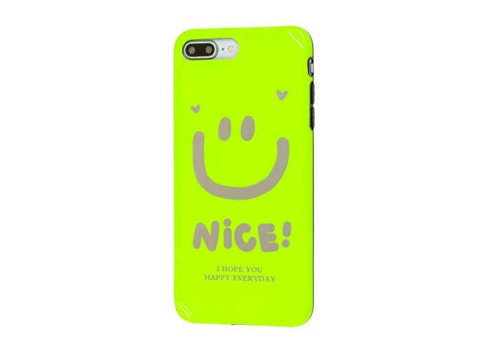 Чехол для iPhone 7 Plus / 8 Plus Nice smile popsocket салатовый
